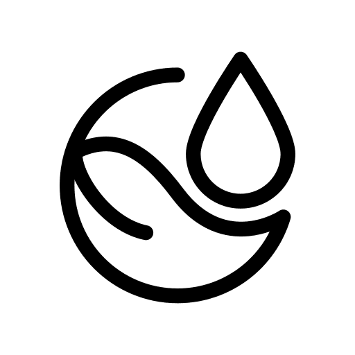 Eco-friendly cleaning symbol representing sustainable, safe solvents for garment care by My Best Cleaners.